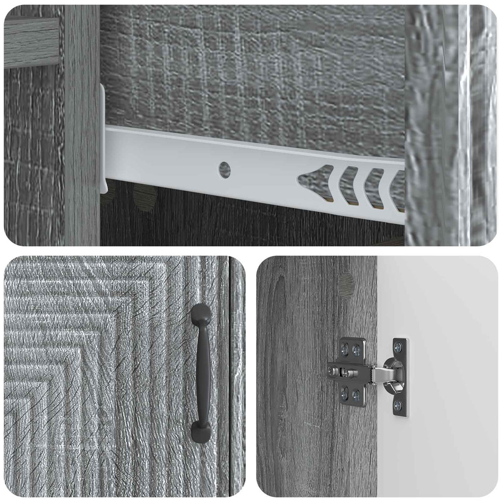 vidaXL Bufet Szary Sonoma 66 x 34,5 x 89,5 cm Drewno inżynieryjne
