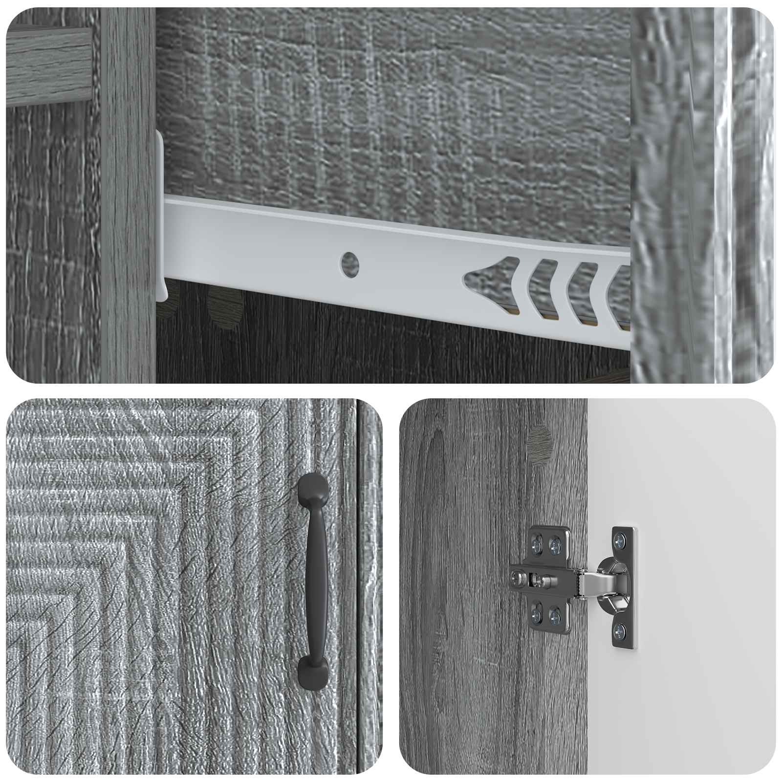 vidaXL Bufet Szary Sonoma 66 x 34,5 x 89,5 cm Drewno inżynieryjne