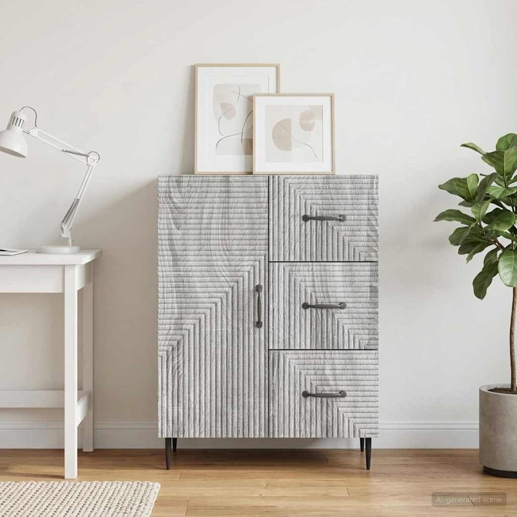 vidaXL Bufet Szary Sonoma 66 x 34,5 x 89,5 cm Drewno inżynieryjne