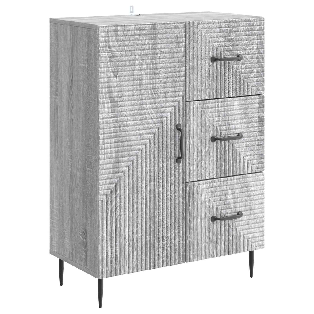vidaXL Bufet Szary Sonoma 66 x 34,5 x 89,5 cm Drewno inżynieryjne