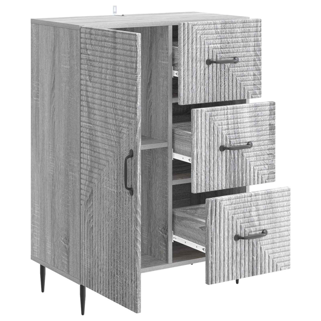 vidaXL Bufet Szary Sonoma 66 x 34,5 x 89,5 cm Drewno inżynieryjne