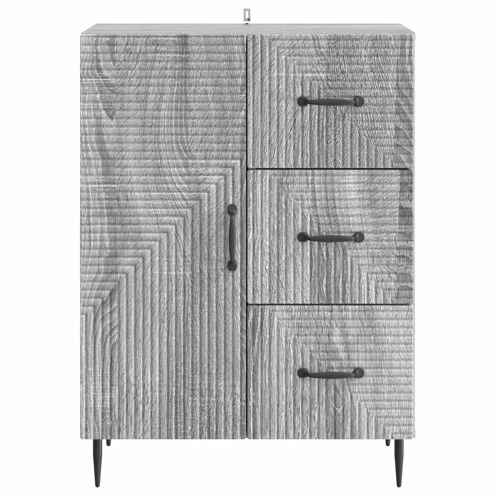 vidaXL Bufet Szary Sonoma 66 x 34,5 x 89,5 cm Drewno inżynieryjne