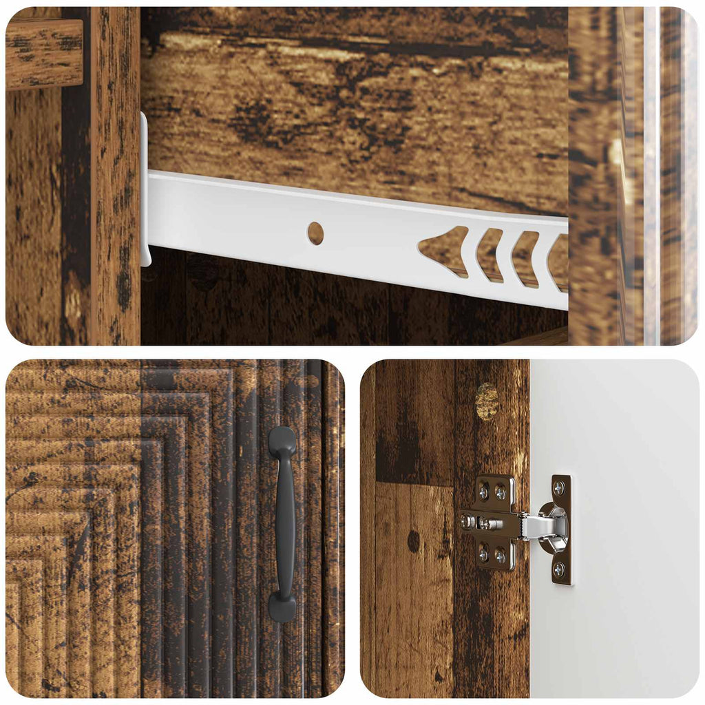 vidaXL Bufet Stare drewno 66 x 34,5 x 89,5 cm Drewno inżynieryjne