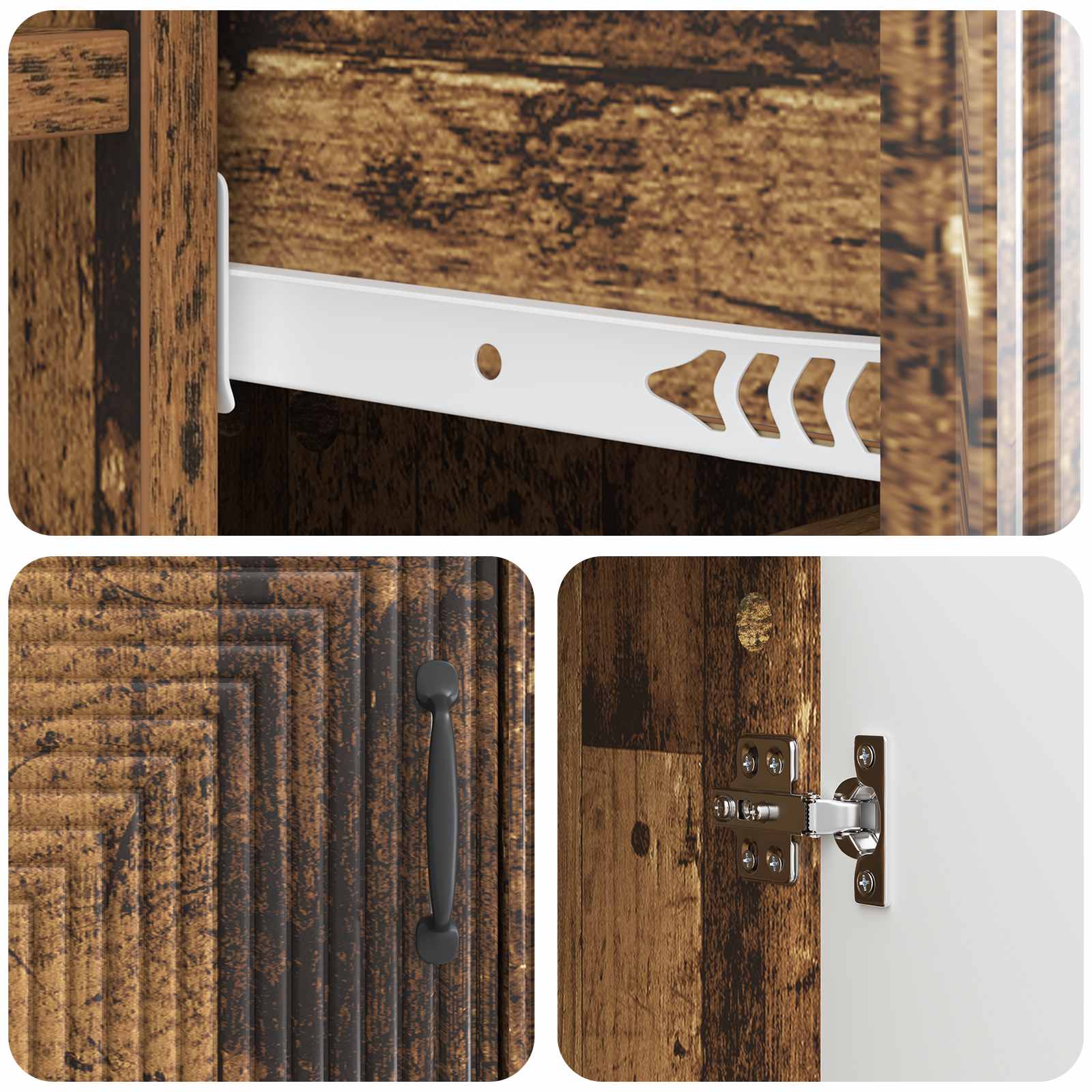 vidaXL Bufet Stare drewno 66 x 34,5 x 89,5 cm Drewno inżynieryjne