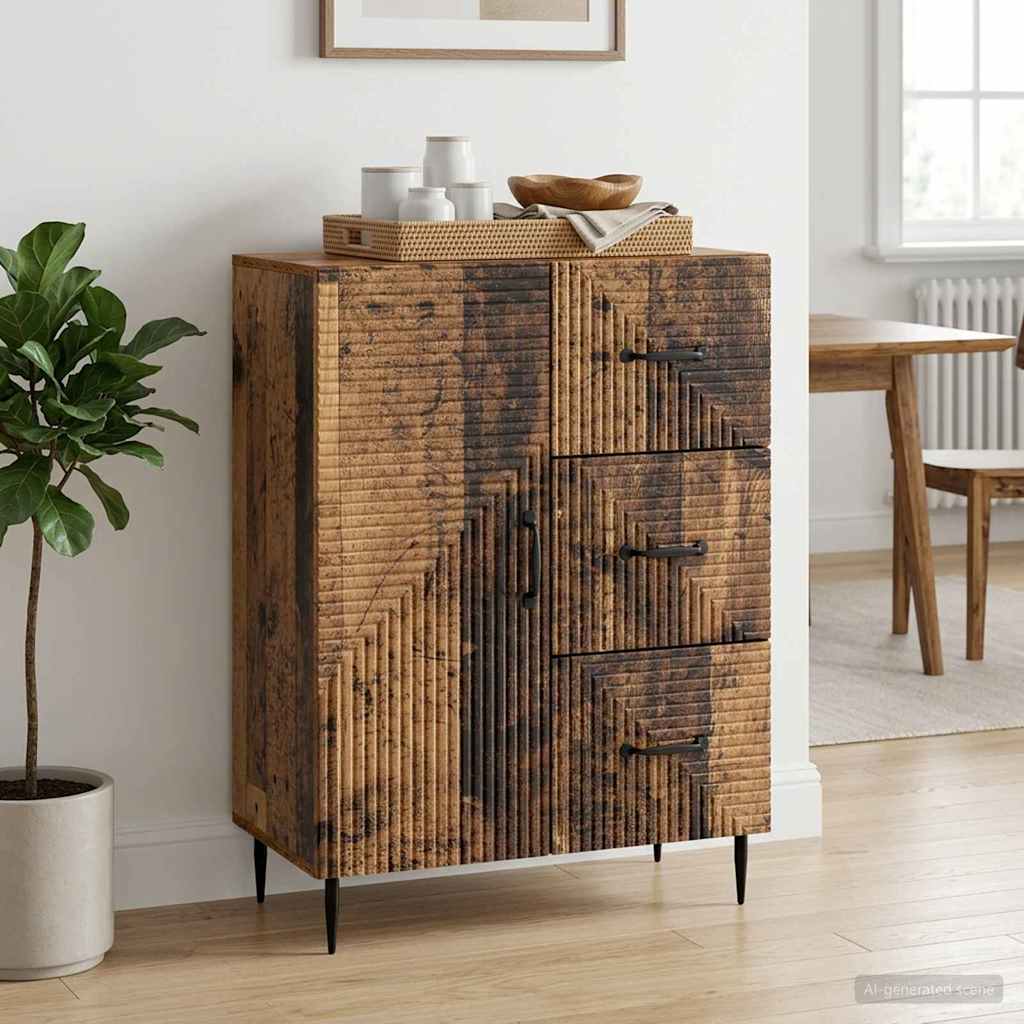 vidaXL Bufet Stare drewno 66 x 34,5 x 89,5 cm Drewno inżynieryjne