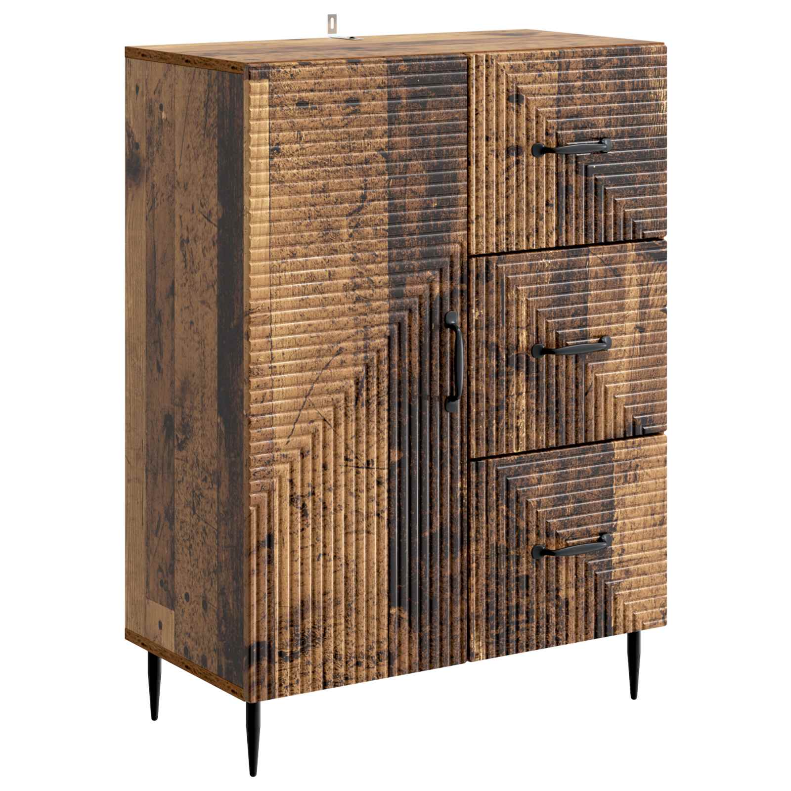 vidaXL Bufet Stare drewno 66 x 34,5 x 89,5 cm Drewno inżynieryjne