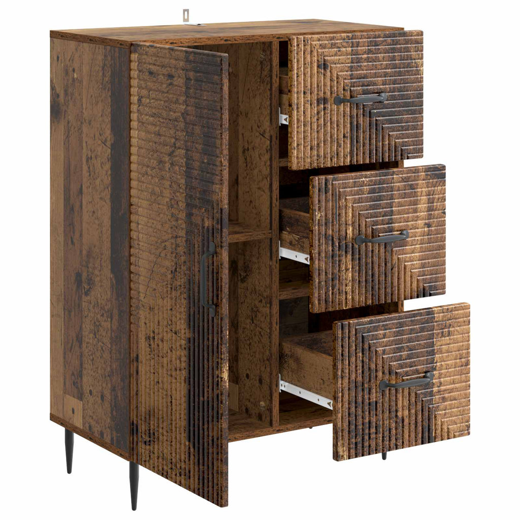 vidaXL Bufet Stare drewno 66 x 34,5 x 89,5 cm Drewno inżynieryjne
