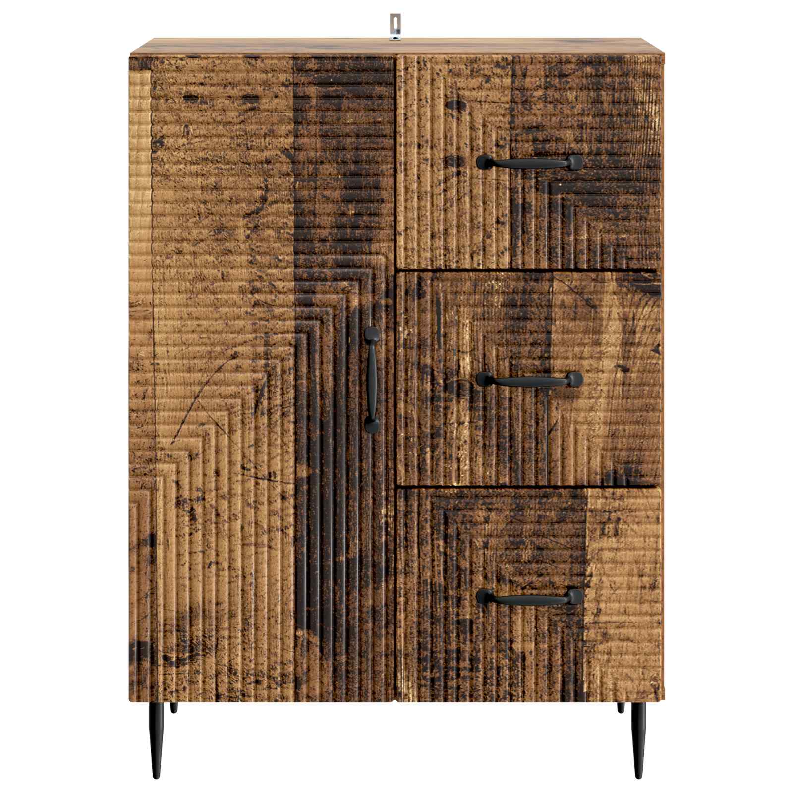 vidaXL Bufet Stare drewno 66 x 34,5 x 89,5 cm Drewno inżynieryjne