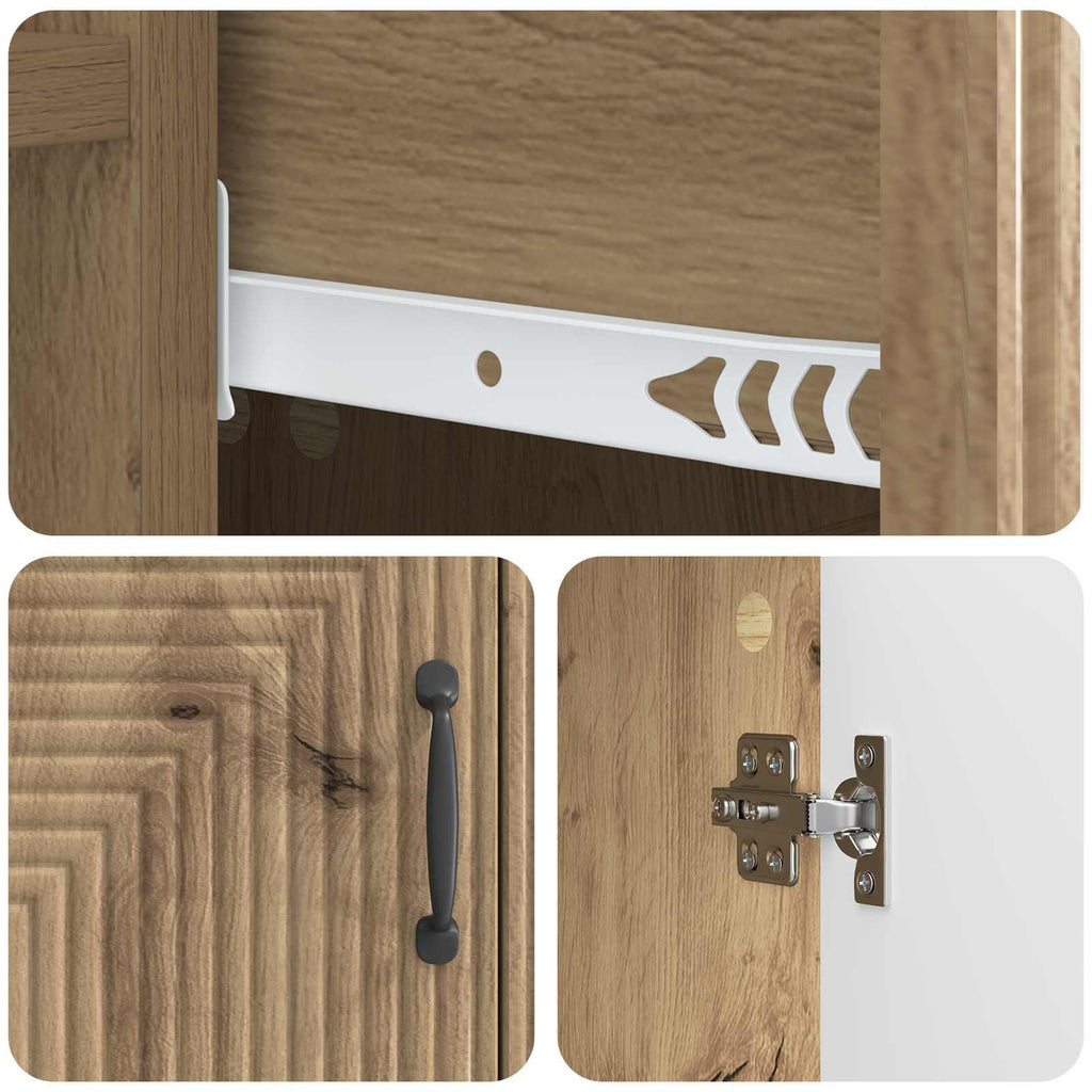 vidaXL Bufet Dąb artisan 66 x 34,5 x 89,5 cm Drewno inżynieryjne