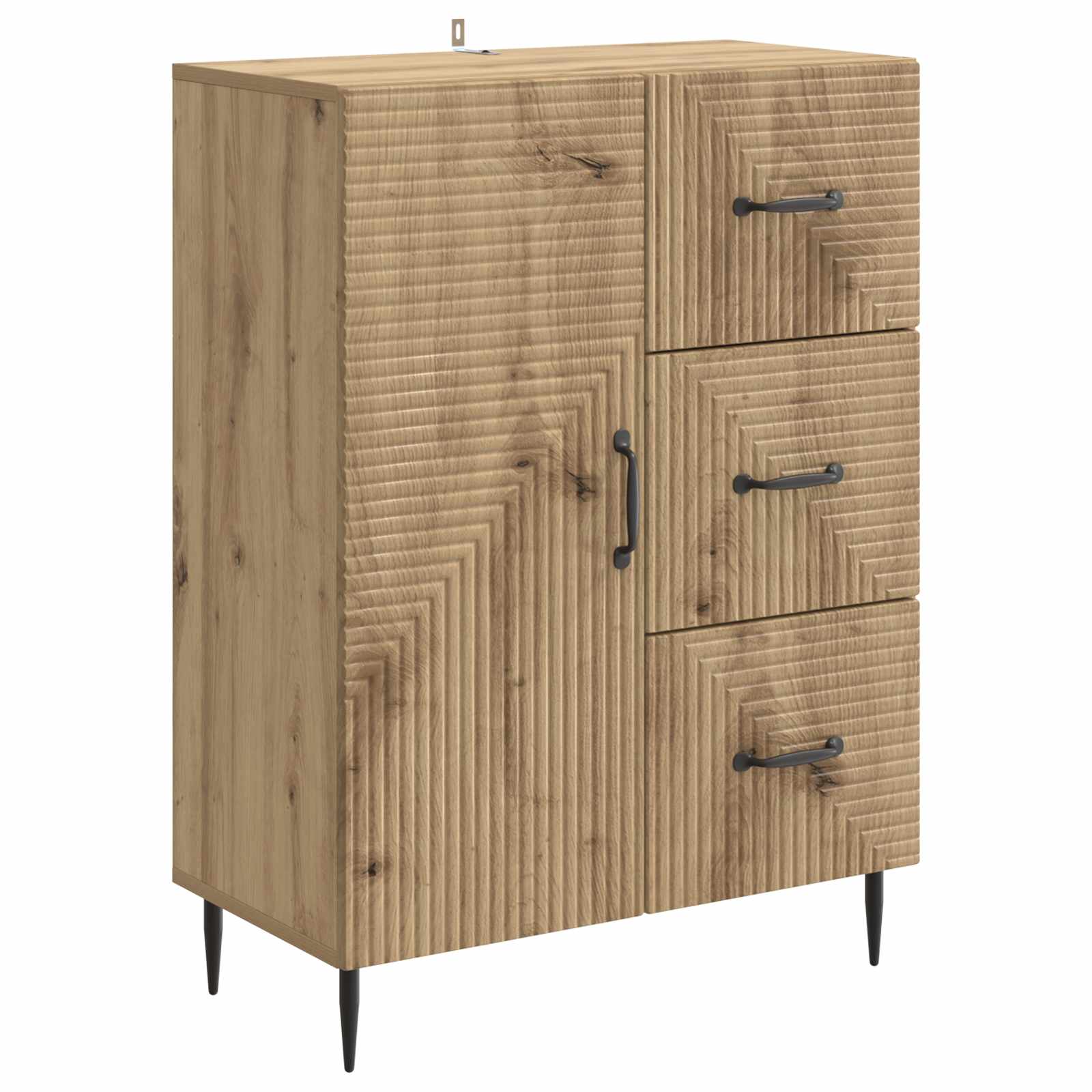 vidaXL Bufet Dąb artisan 66 x 34,5 x 89,5 cm Drewno inżynieryjne