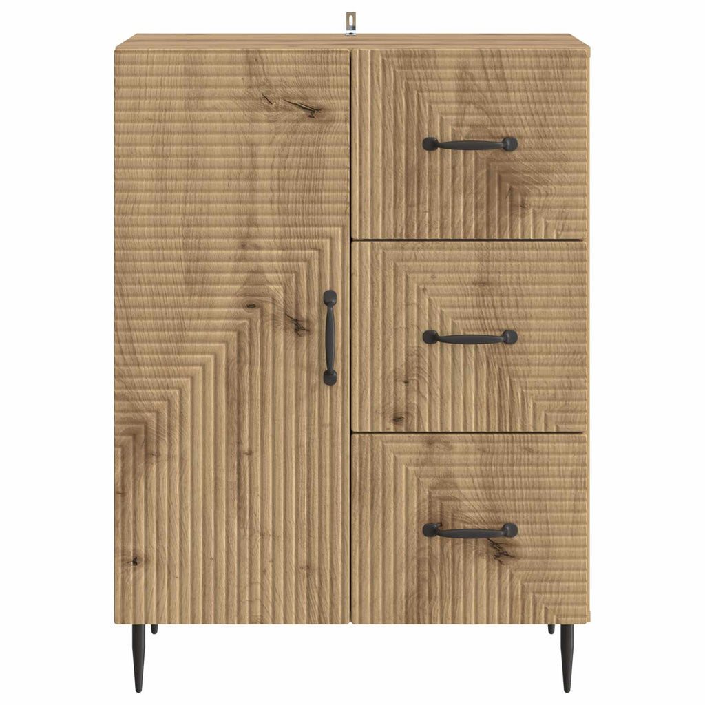 vidaXL Bufet Dąb artisan 66 x 34,5 x 89,5 cm Drewno inżynieryjne