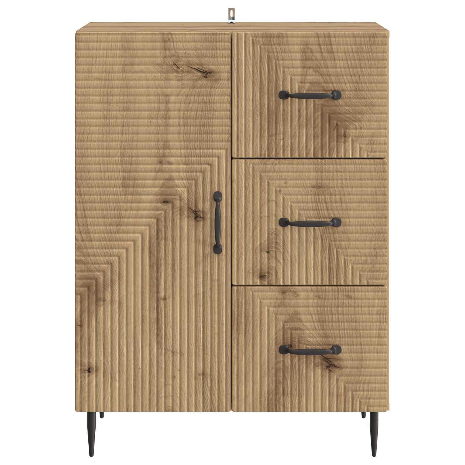 vidaXL Bufet Dąb artisan 66 x 34,5 x 89,5 cm Drewno inżynieryjne