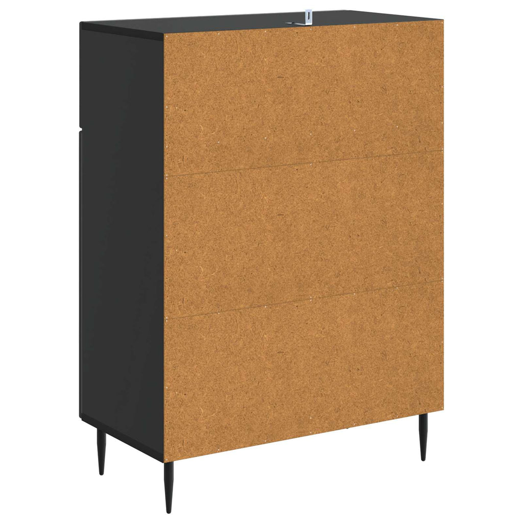 vidaXL Bufet z szufladą Czarny 66 x 34,5 x 89,5 cm Drewno inżynieryjne