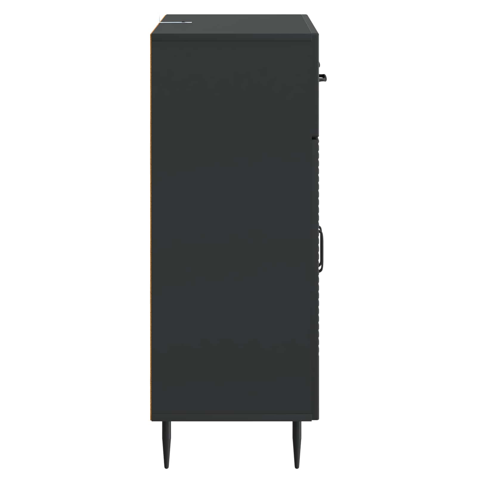 vidaXL Bufet z szufladą Czarny 66 x 34,5 x 89,5 cm Drewno inżynieryjne