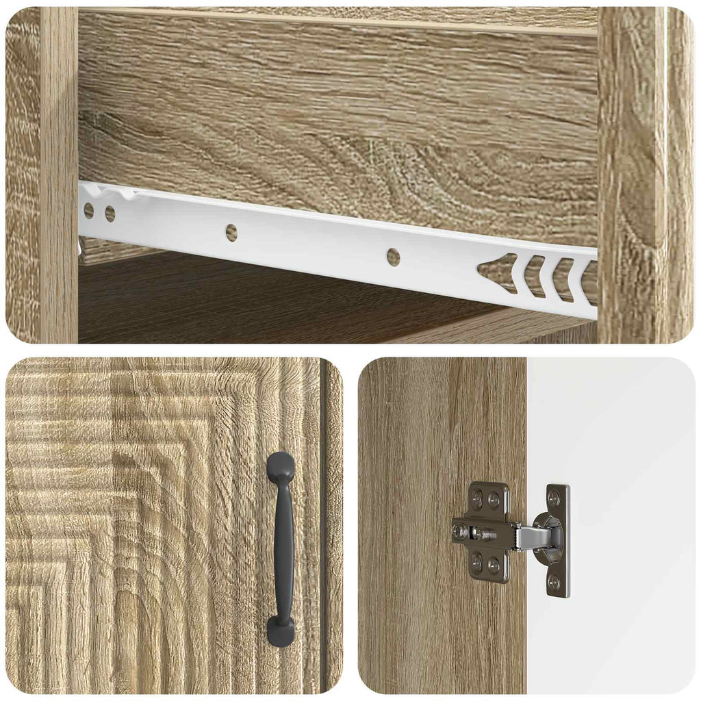 vidaXL Bufet dąb Sonoma 66 x 34,5 x 89,5 cm Drewno inżynieryjne