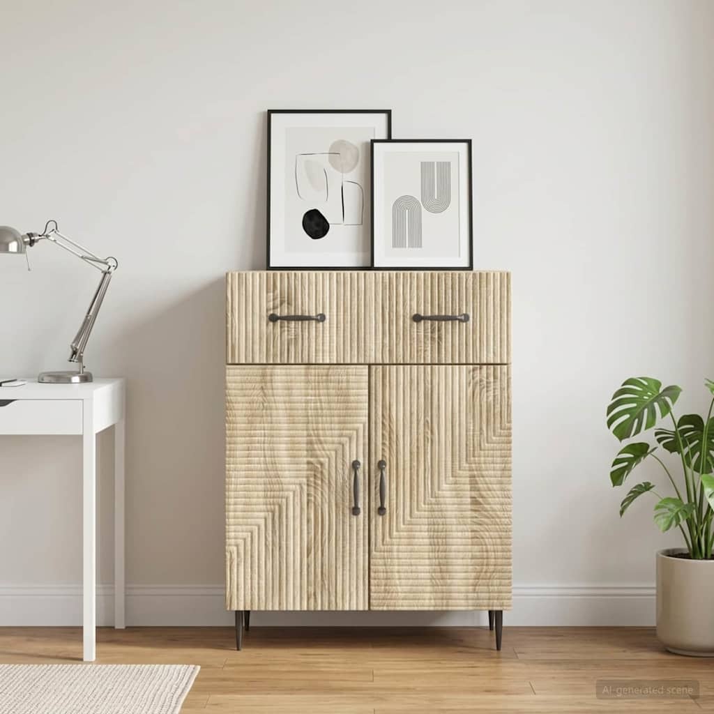 vidaXL Bufet dąb Sonoma 66 x 34,5 x 89,5 cm Drewno inżynieryjne