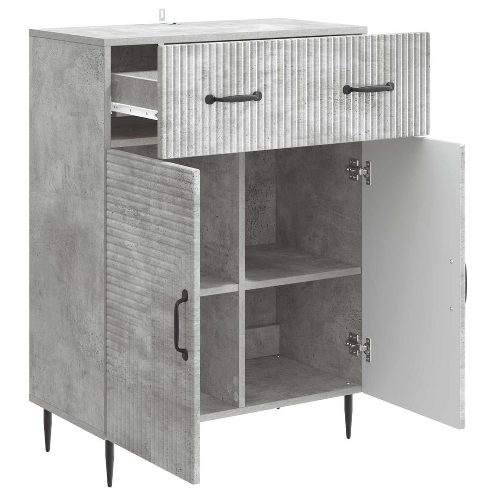 vidaXL Bufet Betonowy szary 66 x 34,5 x 89,5 cm Drewno inżynieryjne