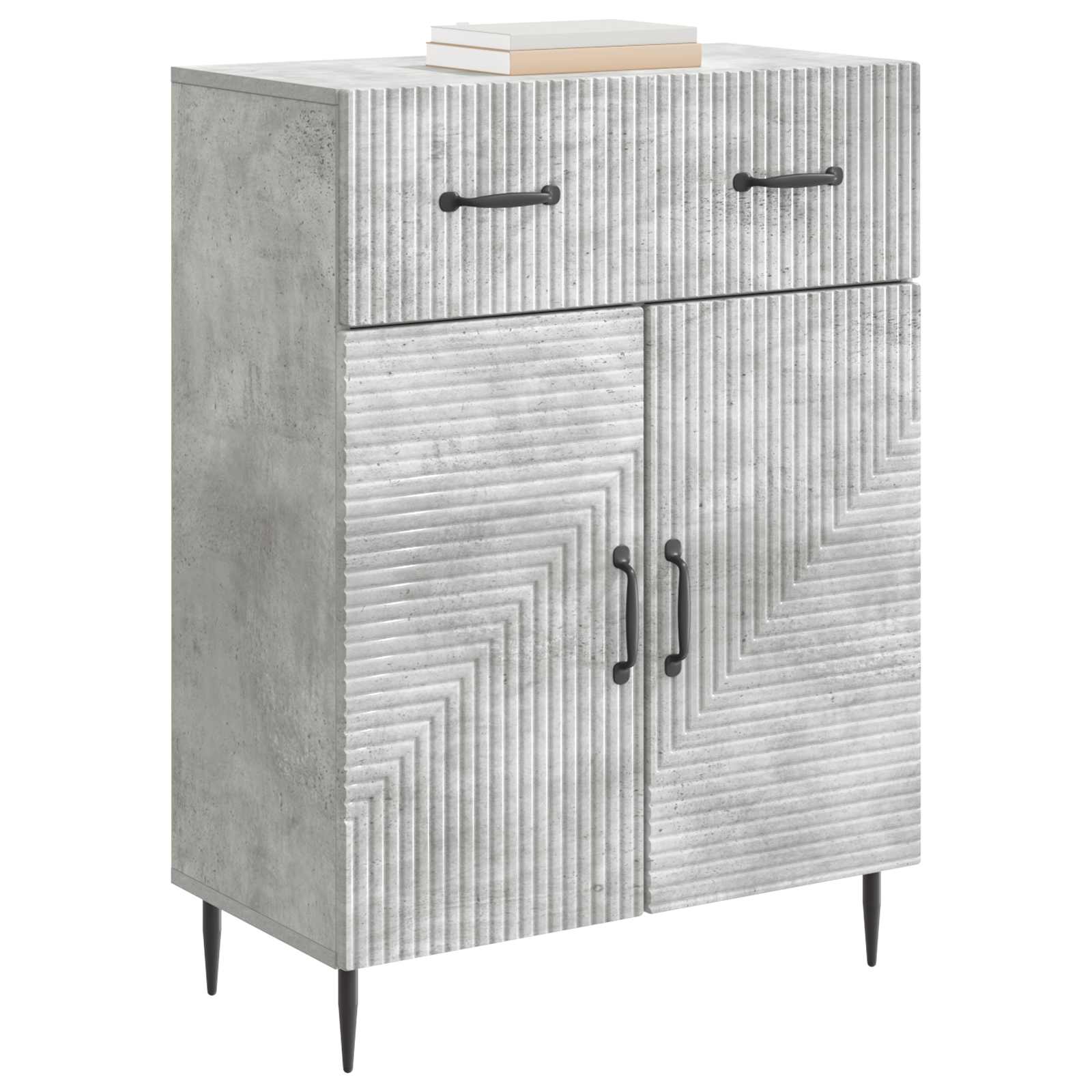 vidaXL Bufet Betonowy szary 66 x 34,5 x 89,5 cm Drewno inżynieryjne