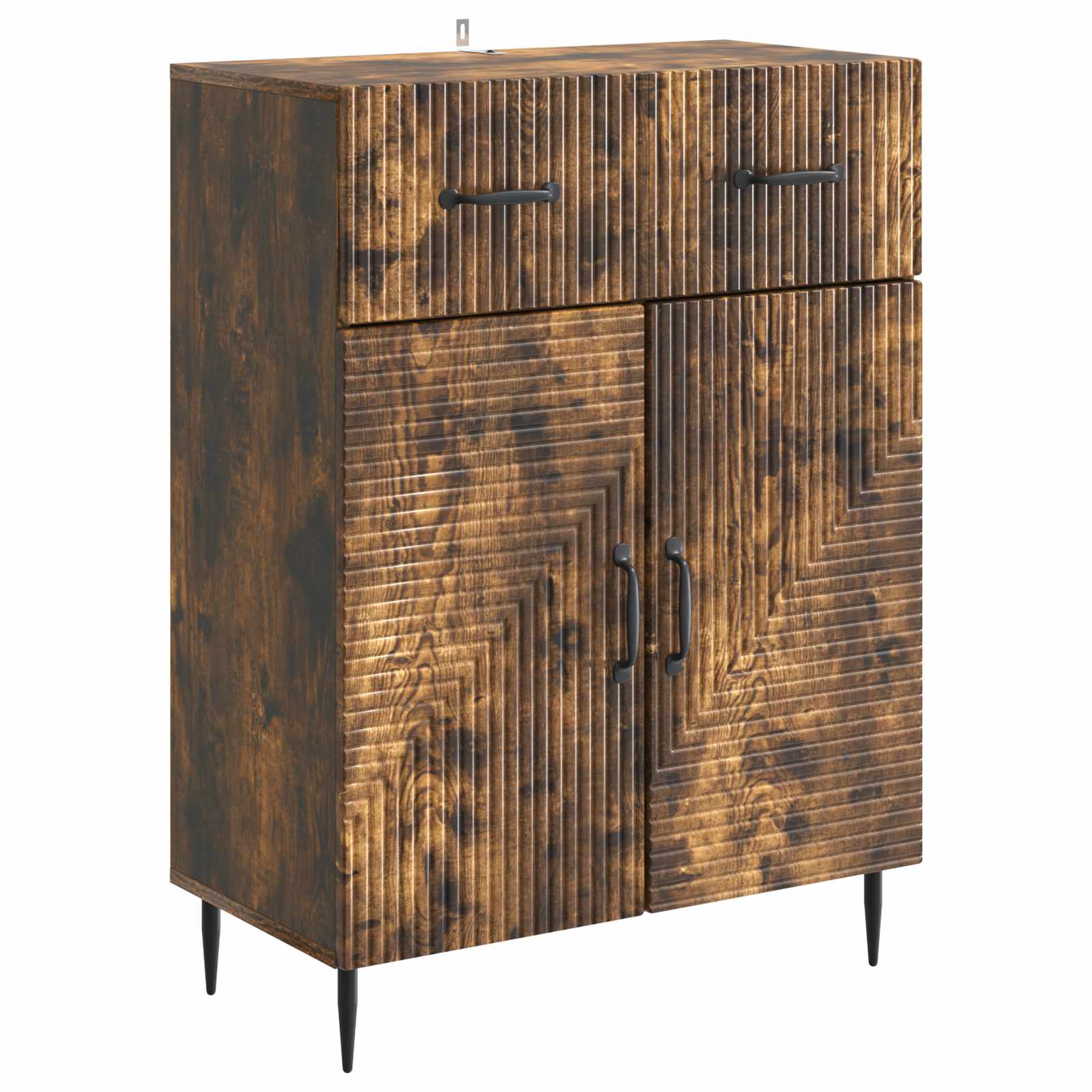 vidaXL Bufet Dąb wędzony 66 x 34,5 x 89,5 cm Drewno inżynieryjne