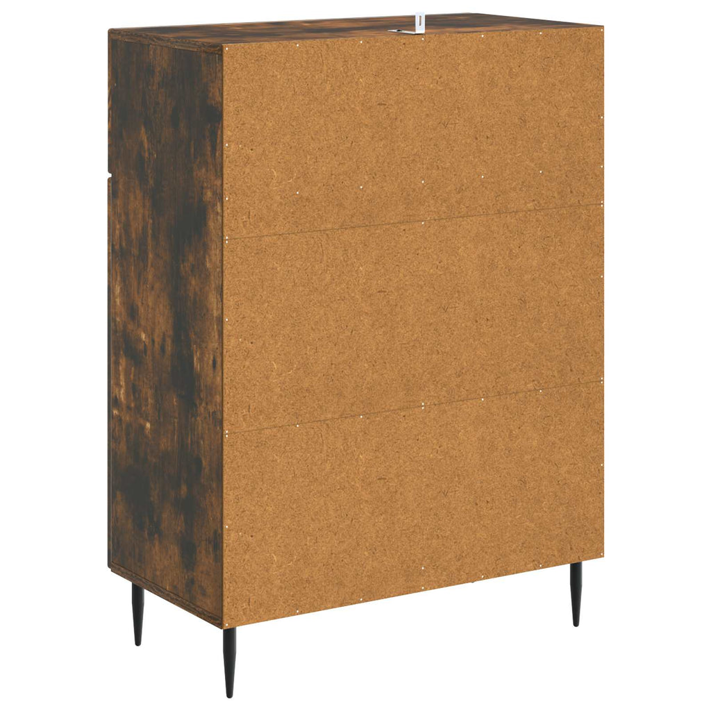 vidaXL Bufet Dąb wędzony 66 x 34,5 x 89,5 cm Drewno inżynieryjne