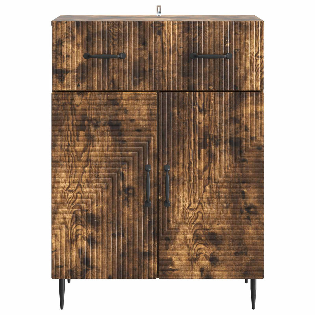 vidaXL Bufet Dąb wędzony 66 x 34,5 x 89,5 cm Drewno inżynieryjne