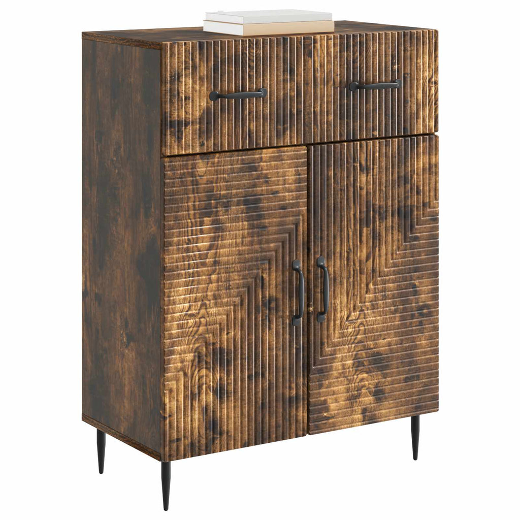 vidaXL Bufet Dąb wędzony 66 x 34,5 x 89,5 cm Drewno inżynieryjne