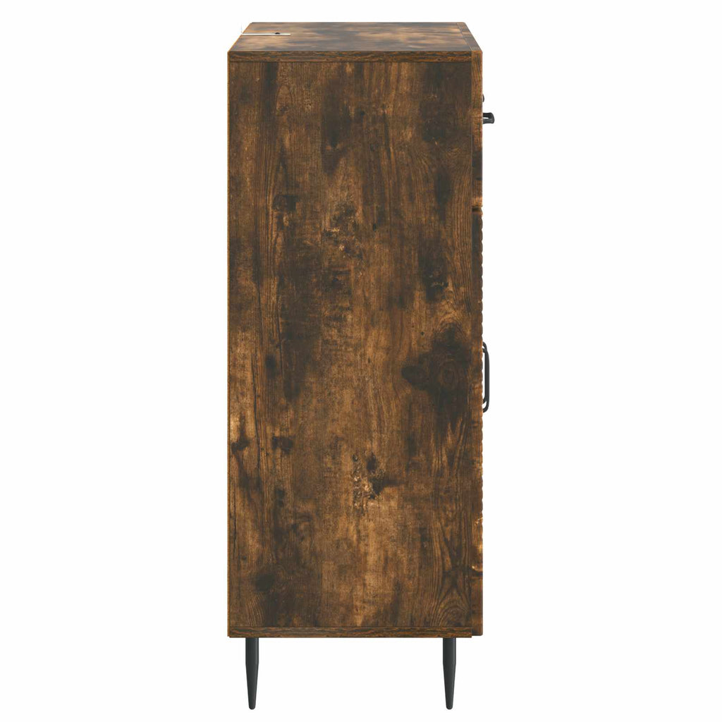 vidaXL Bufet Dąb wędzony 66 x 34,5 x 89,5 cm Drewno inżynieryjne