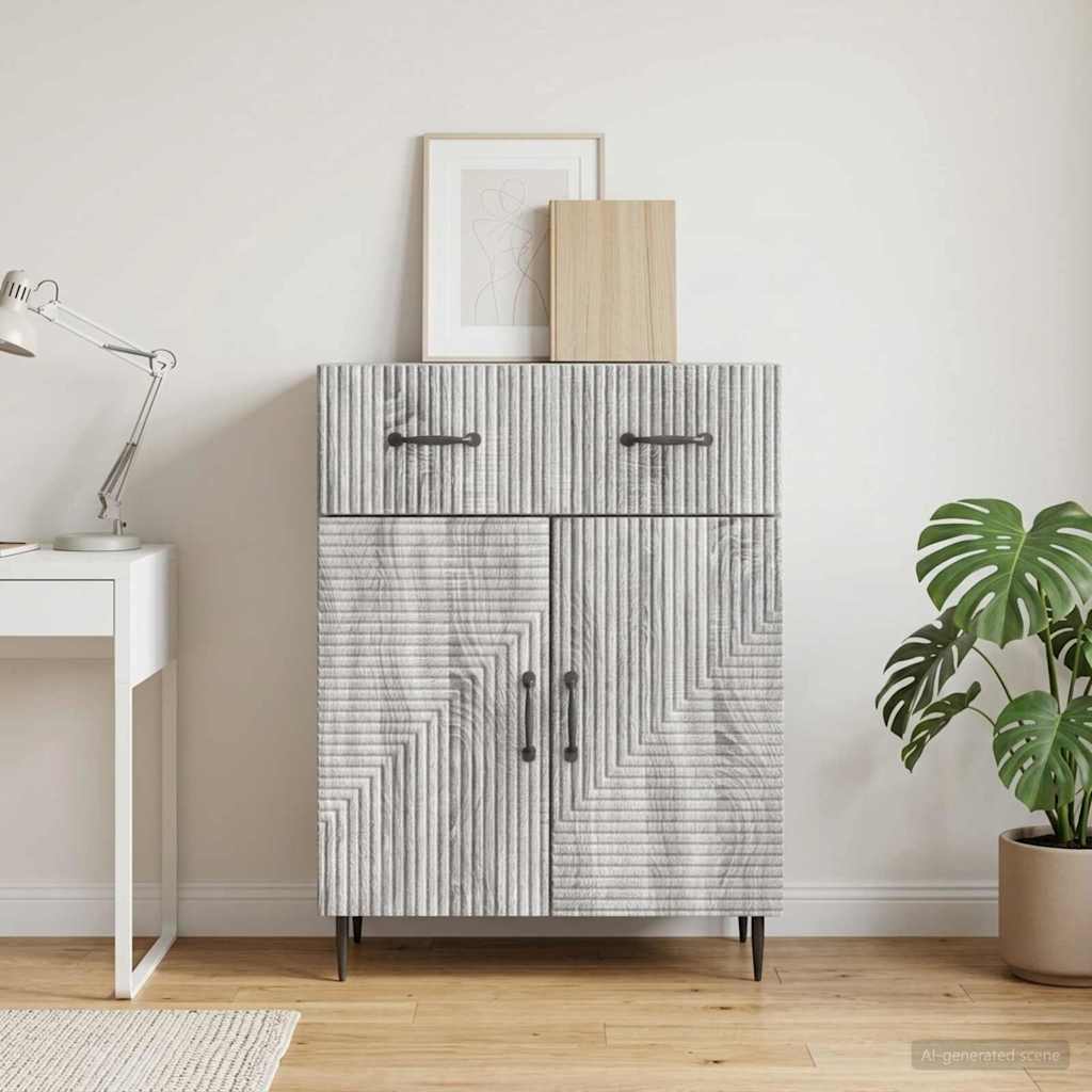 vidaXL Bufet Szary Sonoma 66 x 34,5 x 89,5 cm Drewno inżynieryjne