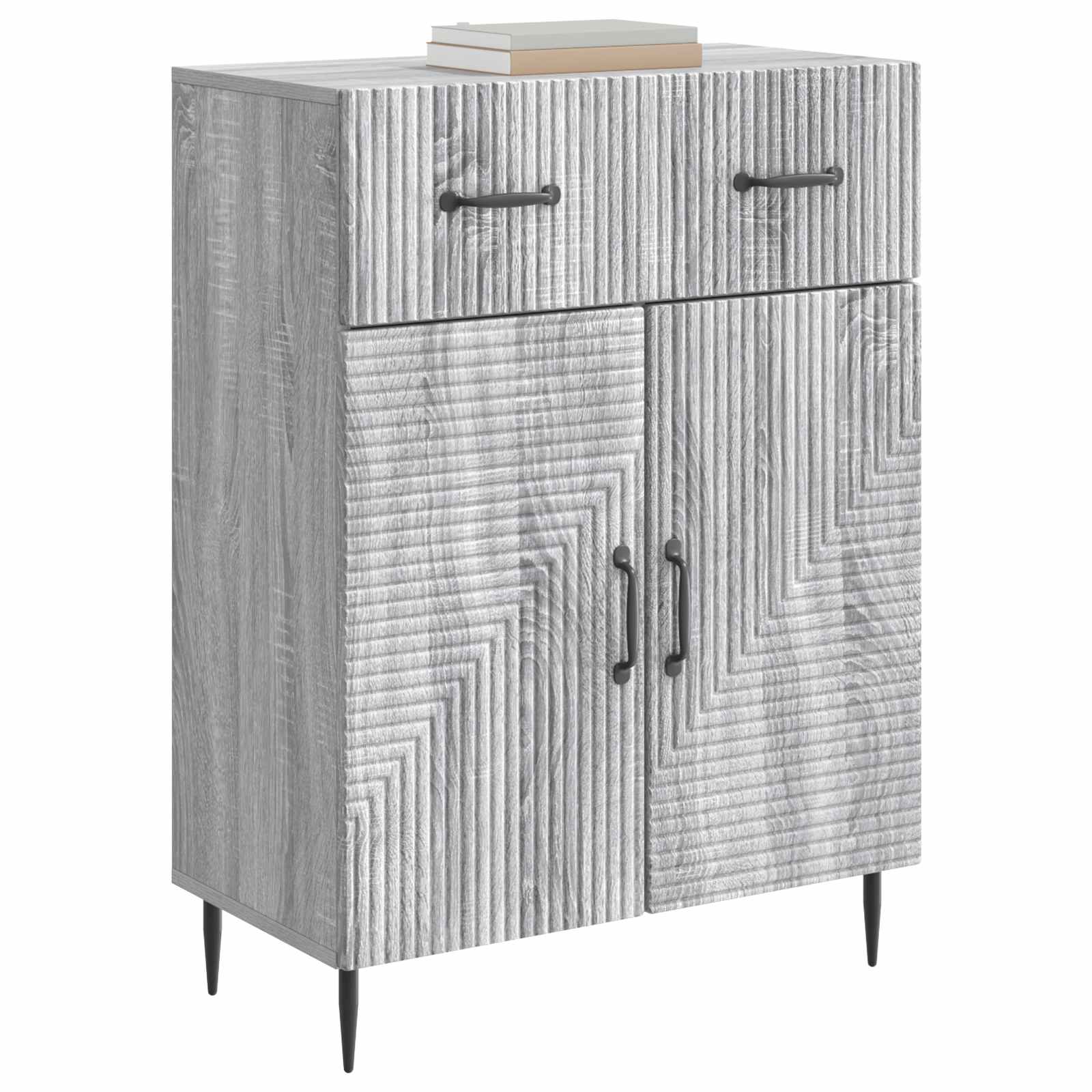 vidaXL Bufet Szary Sonoma 66 x 34,5 x 89,5 cm Drewno inżynieryjne