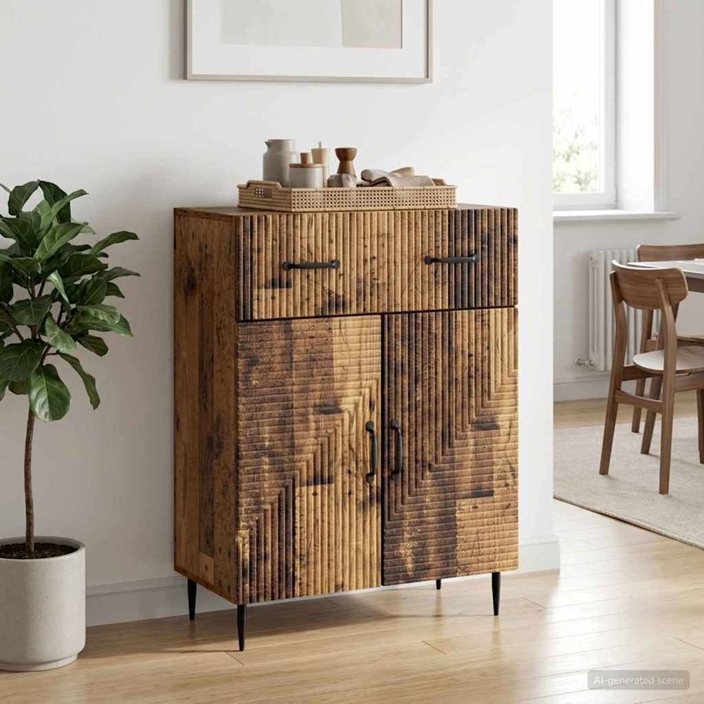 vidaXL Bufet Stare drewno 66 x 34,5 x 89,5 cm Drewno inżynieryjne
