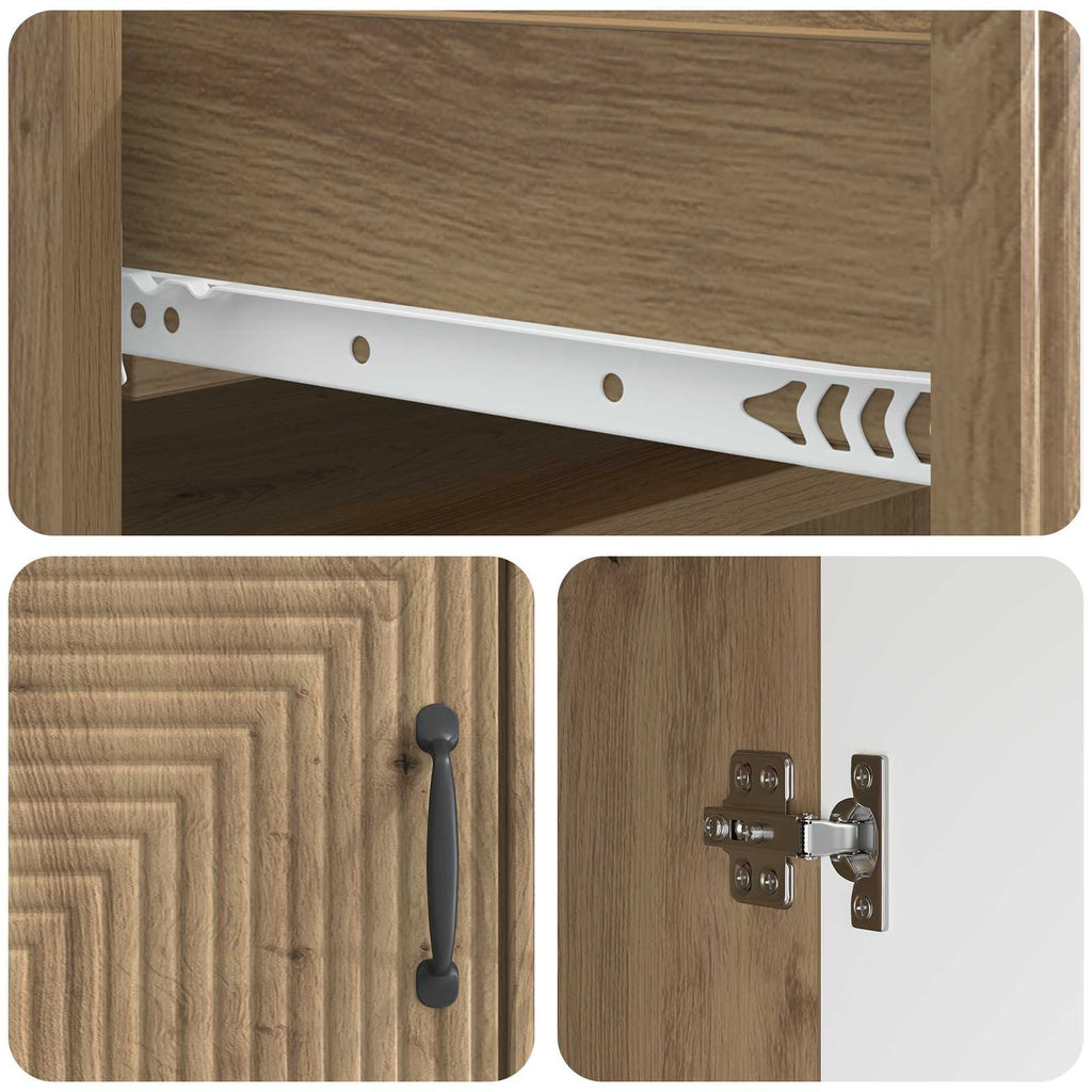 vidaXL Bufet Dąb artisan 66 x 34,5 x 89,5 cm Drewno inżynieryjne