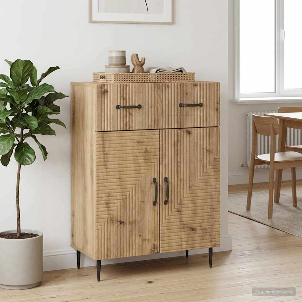 vidaXL Bufet Dąb artisan 66 x 34,5 x 89,5 cm Drewno inżynieryjne