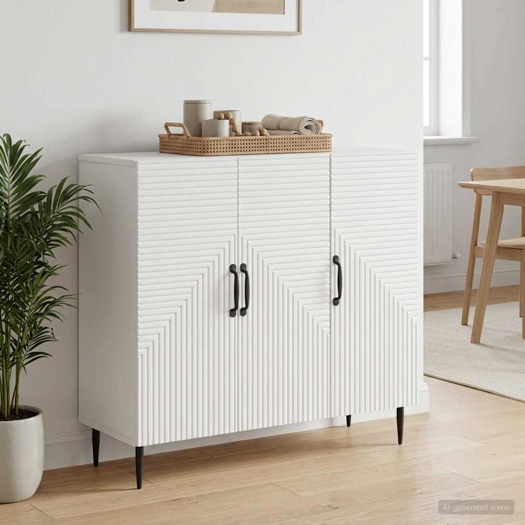 vidaXL Bufet Biały 89 x 34,5 x 80 cm Drewno inżynieryjne