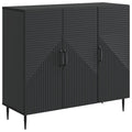 vidaXL Bufet Czarny 89 x 34,5 x 80 cm Drewno inżynieryjne