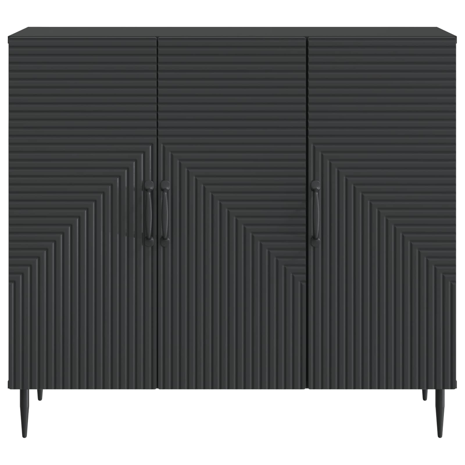 vidaXL Bufet Czarny 89 x 34,5 x 80 cm Drewno inżynieryjne