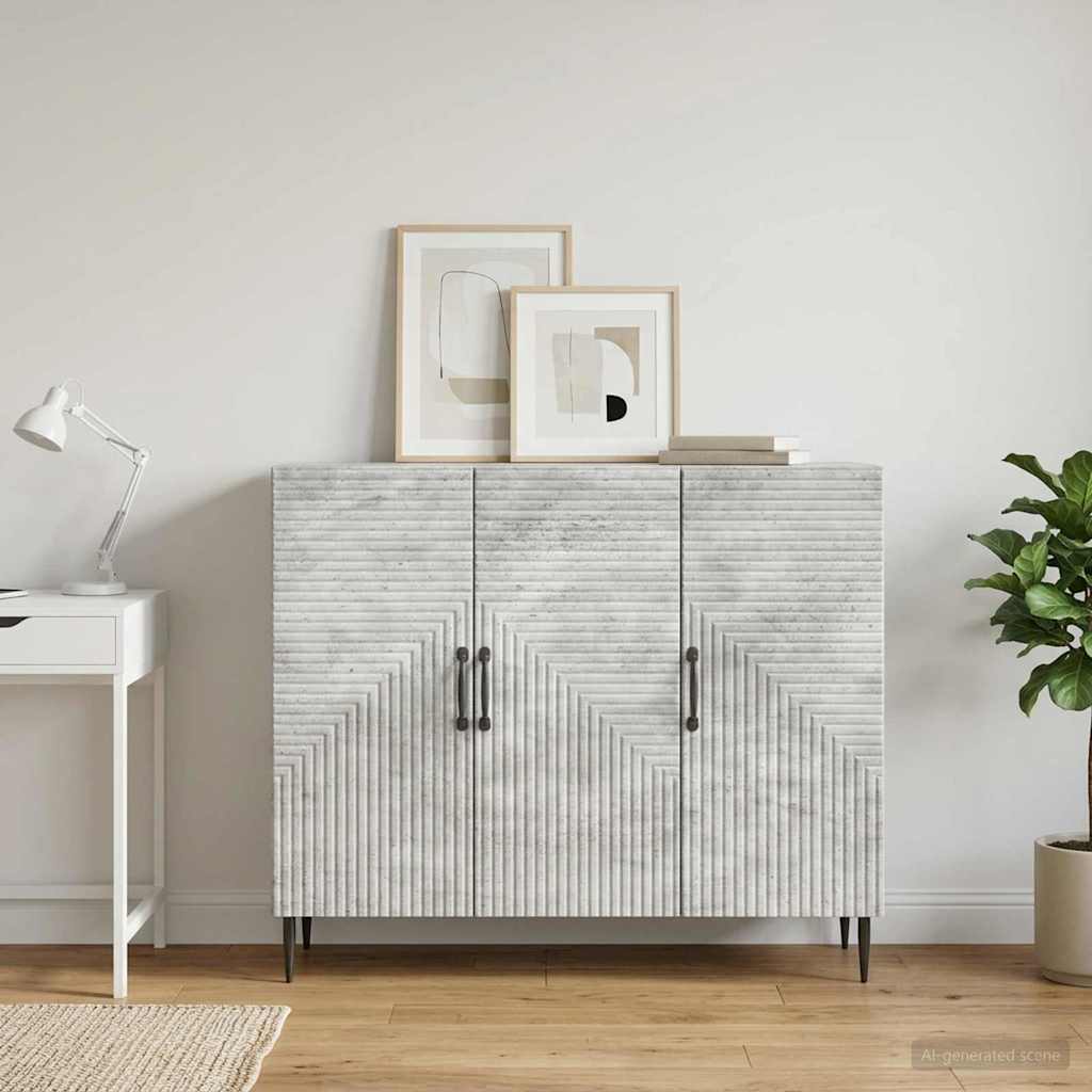 vidaXL Bufet Betonowy szary 89 x 34,5 x 80 cm Drewno inżynieryjne