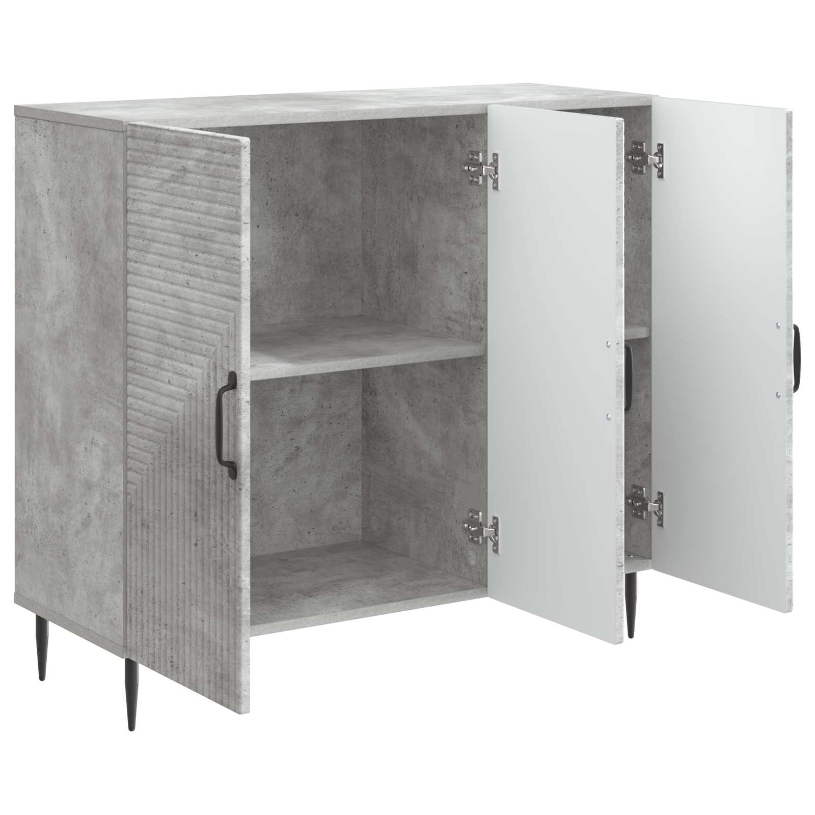 vidaXL Bufet Betonowy szary 89 x 34,5 x 80 cm Drewno inżynieryjne