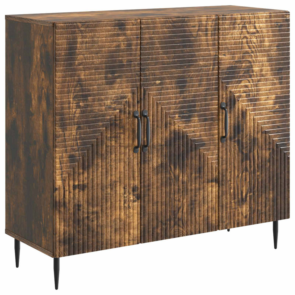 vidaXL Bufet Dąb wędzony 89 x 34,5 x 80 cm Drewno inżynieryjne