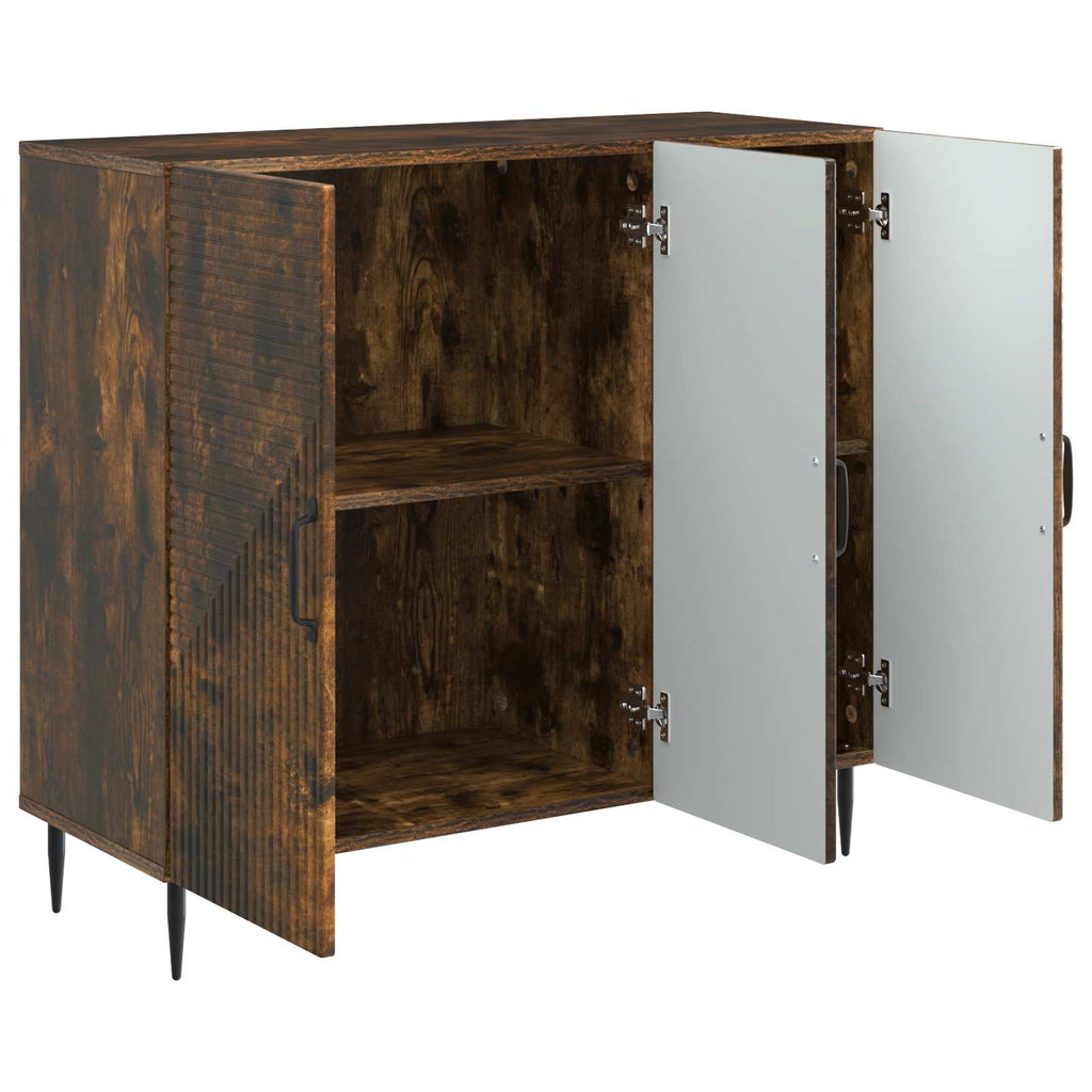 vidaXL Bufet Dąb wędzony 89 x 34,5 x 80 cm Drewno inżynieryjne