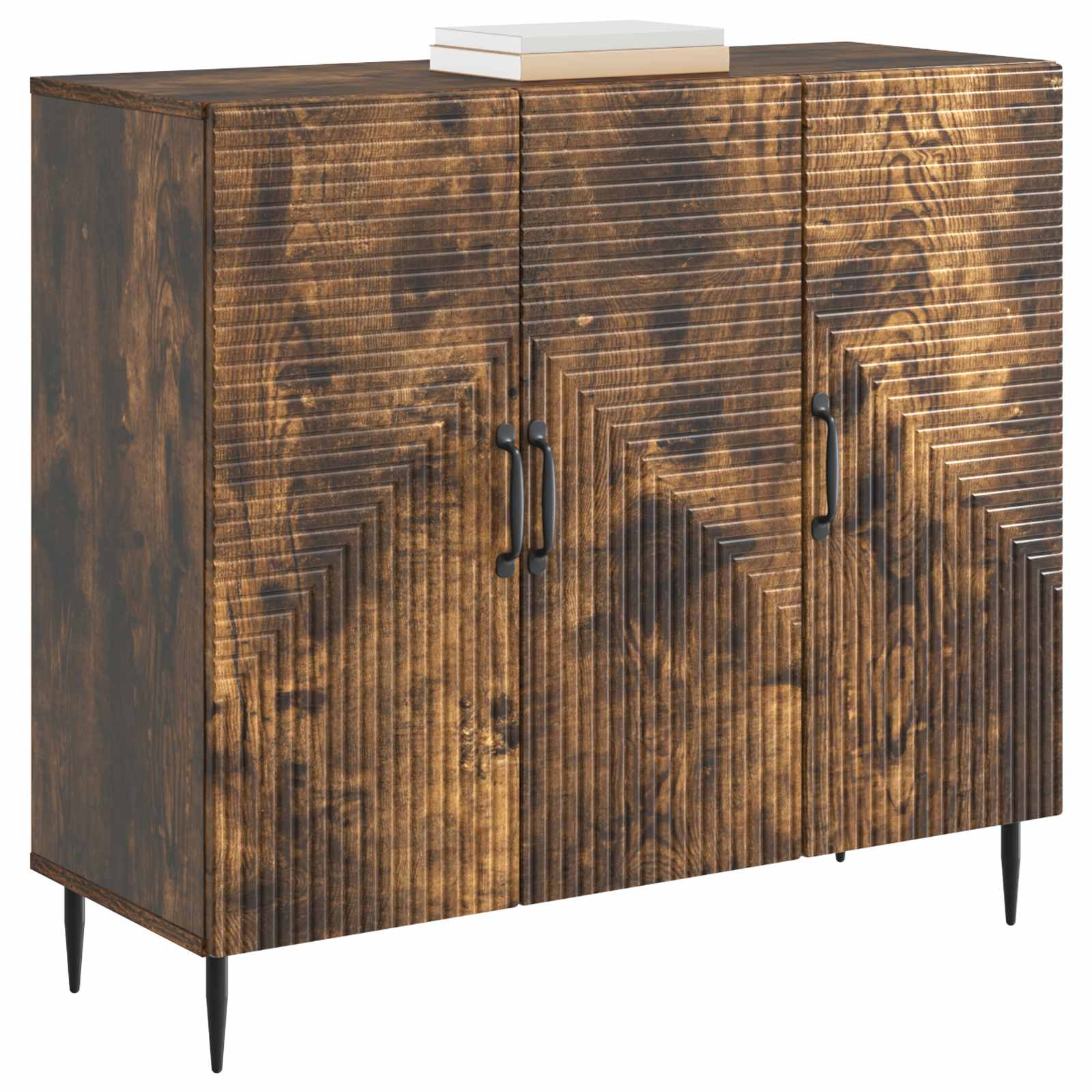vidaXL Bufet Dąb wędzony 89 x 34,5 x 80 cm Drewno inżynieryjne