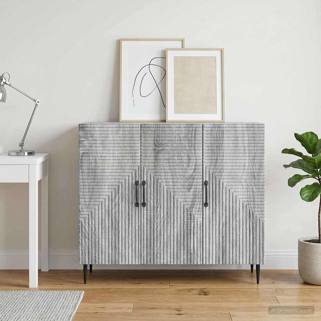 vidaXL Bufet Szary Sonoma 89 x 34,5 x 80 cm Drewno inżynieryjne