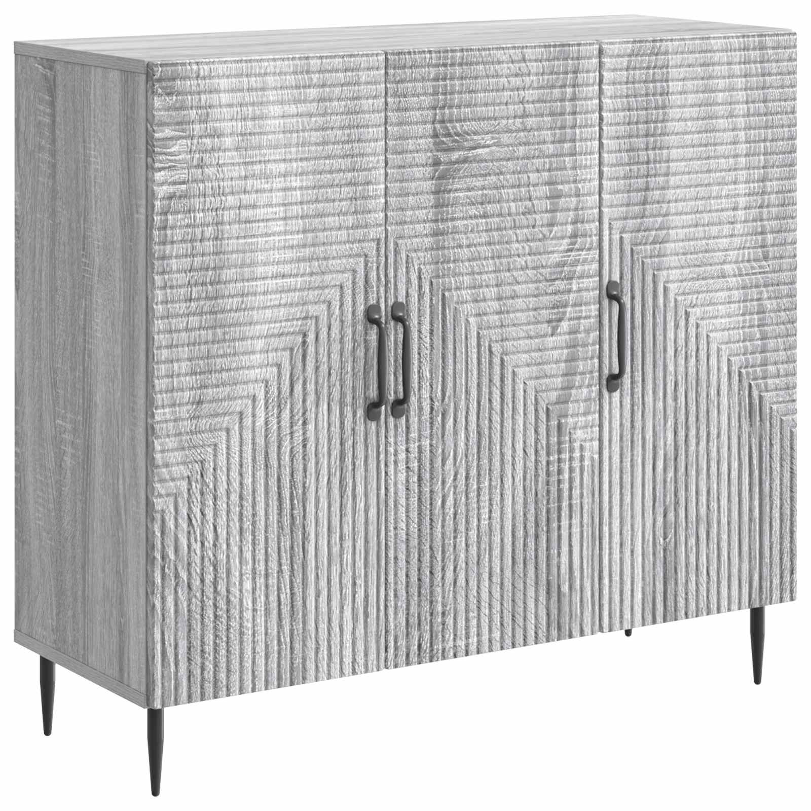 vidaXL Bufet Szary Sonoma 89 x 34,5 x 80 cm Drewno inżynieryjne