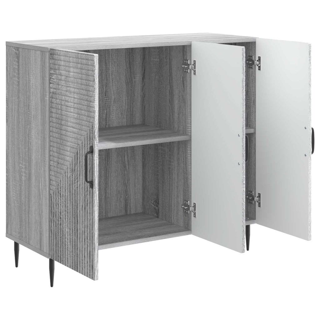 vidaXL Bufet Szary Sonoma 89 x 34,5 x 80 cm Drewno inżynieryjne