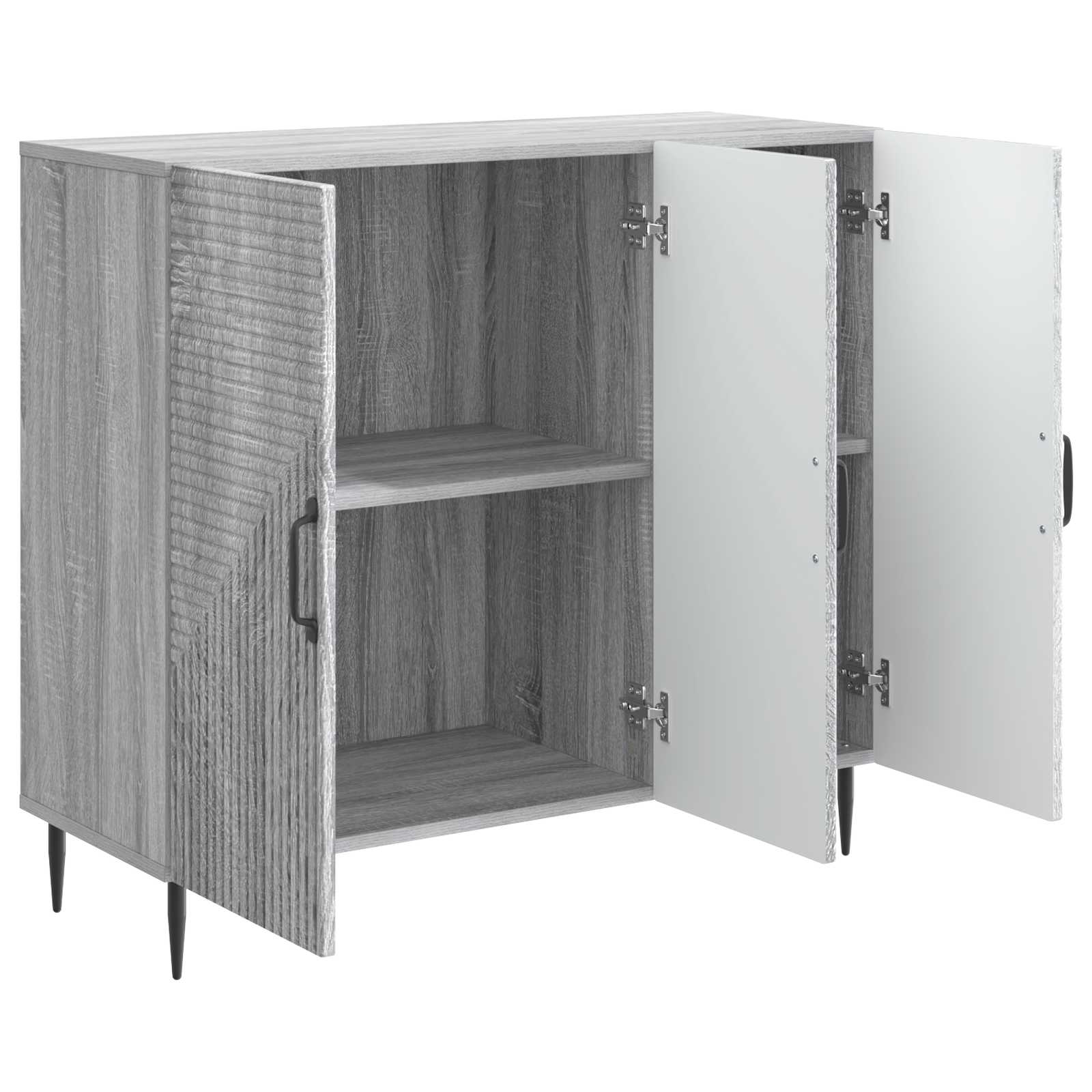 vidaXL Bufet Szary Sonoma 89 x 34,5 x 80 cm Drewno inżynieryjne