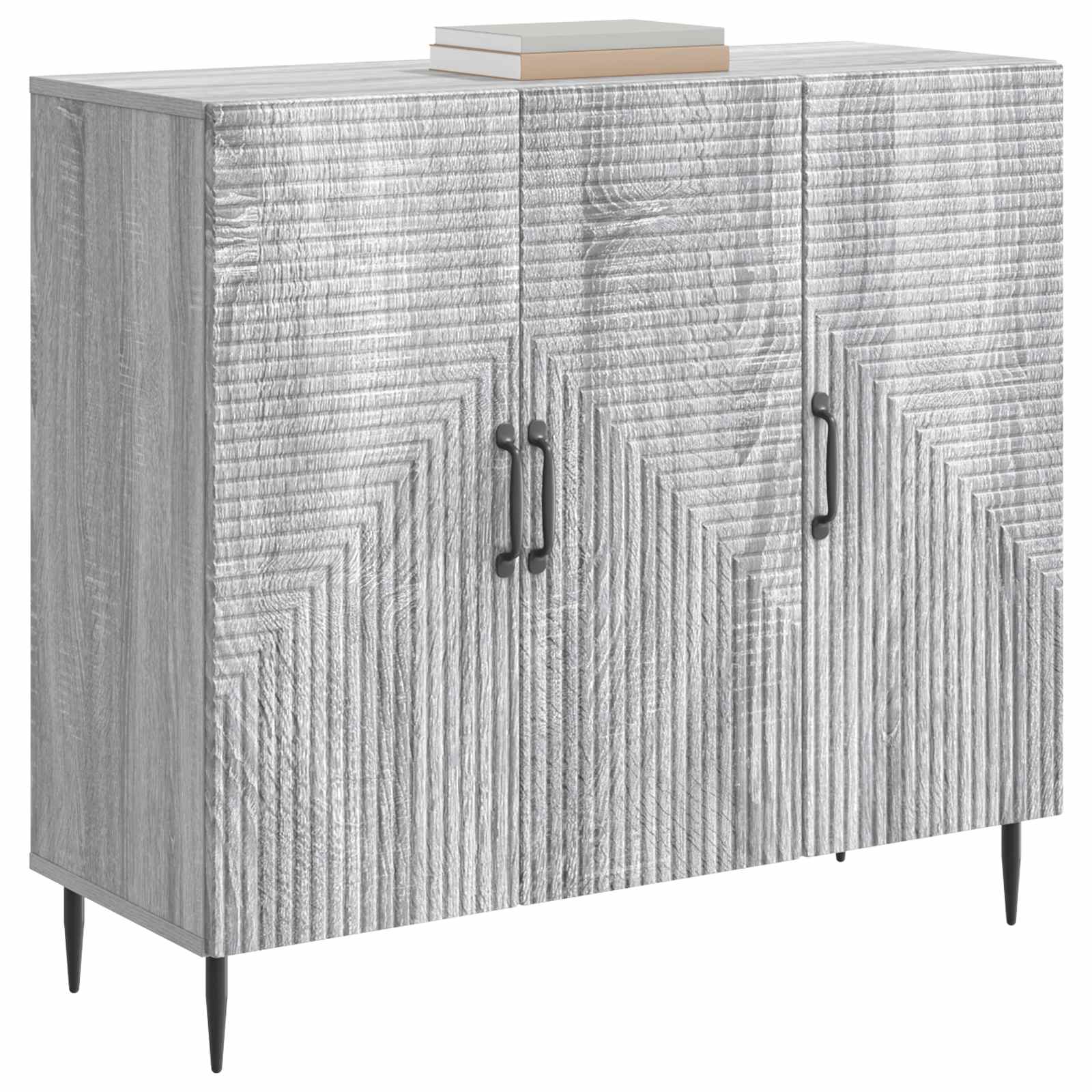 vidaXL Bufet Szary Sonoma 89 x 34,5 x 80 cm Drewno inżynieryjne