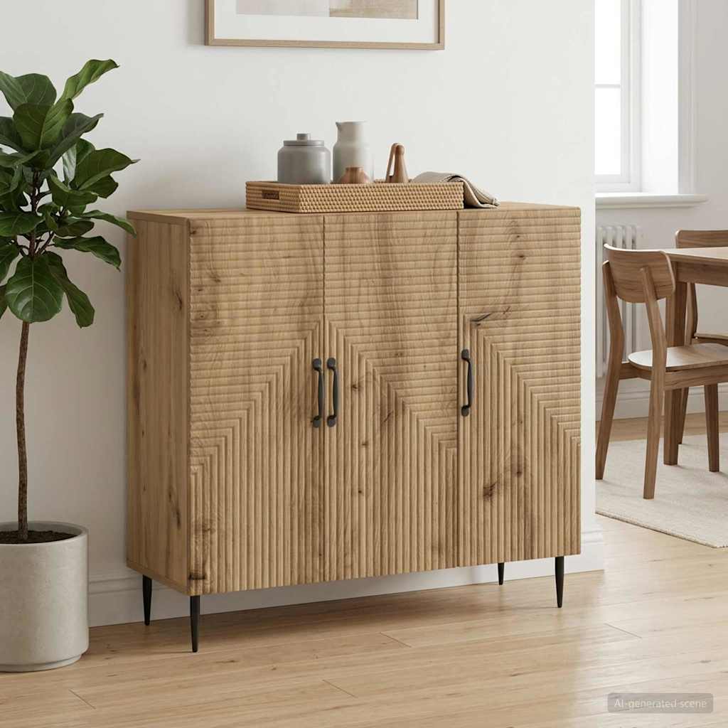 vidaXL Bufet Dąb artisan 89 x 34,5 x 80 cm Drewno inżynieryjne