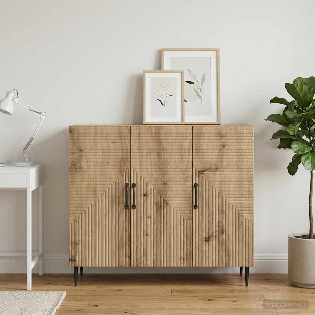 vidaXL Bufet Dąb artisan 89 x 34,5 x 80 cm Drewno inżynieryjne