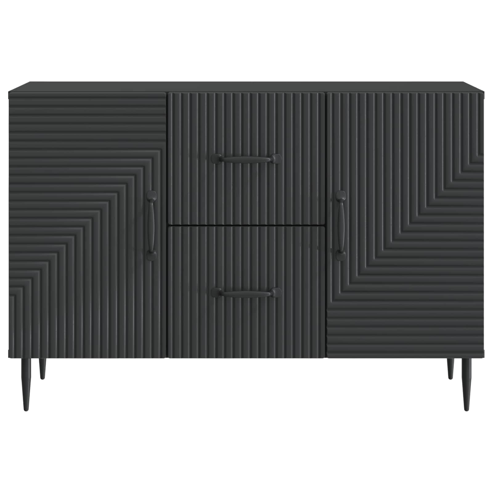 vidaXL Bufet z szufladą Czarny 89 x 34,5 x 60 cm Drewno inżynieryjne