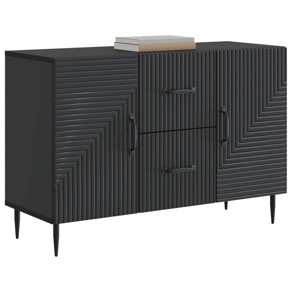 vidaXL Bufet z szufladą Czarny 89 x 34,5 x 60 cm Drewno inżynieryjne