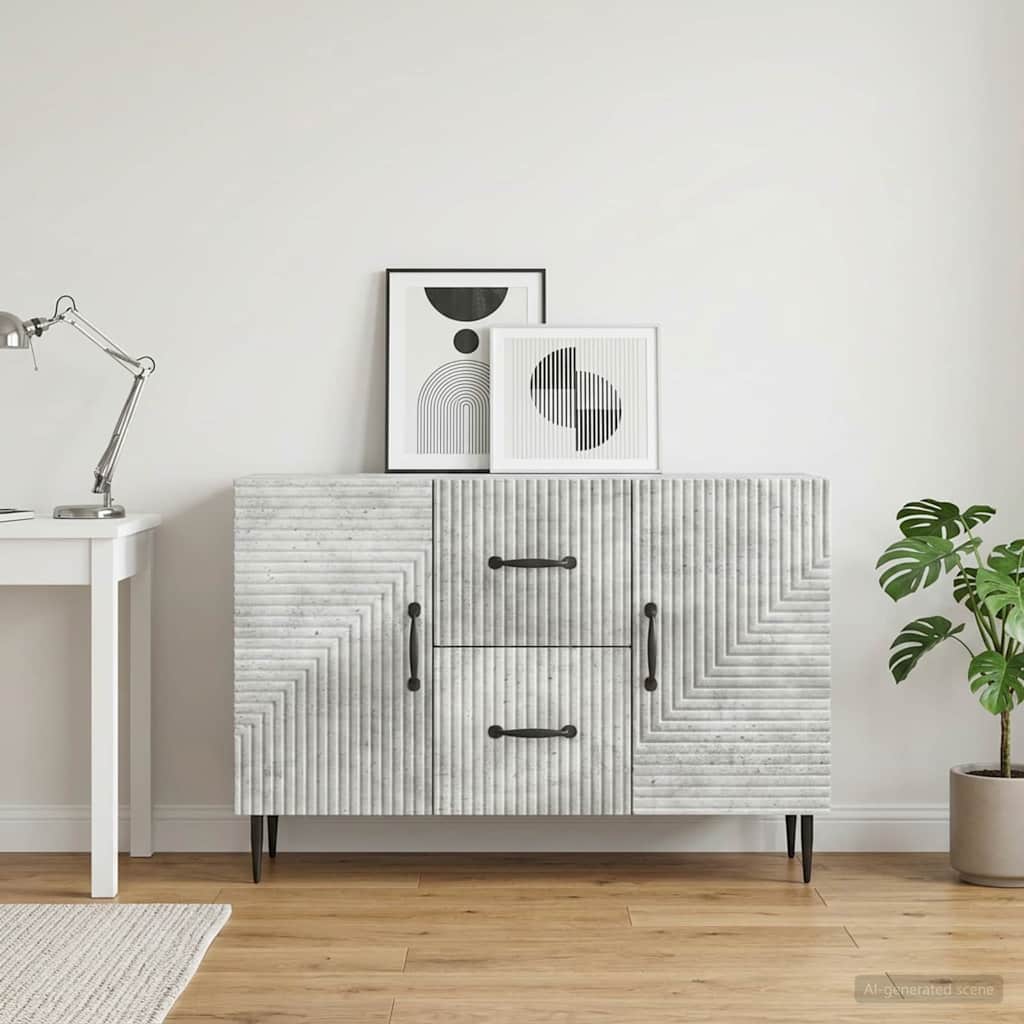vidaXL Bufet Betonowy szary 89 x 34,5 x 60 cm Drewno inżynieryjne